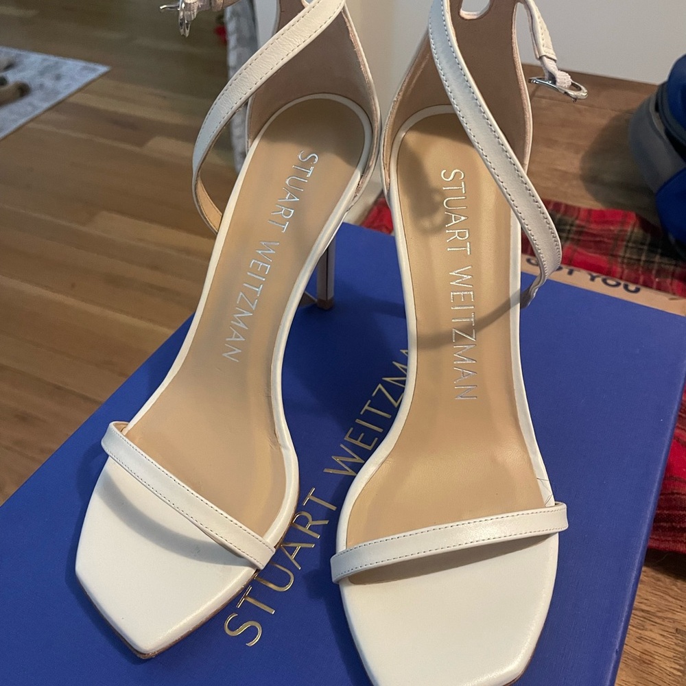 Stuart Weitzman Women's White Heels